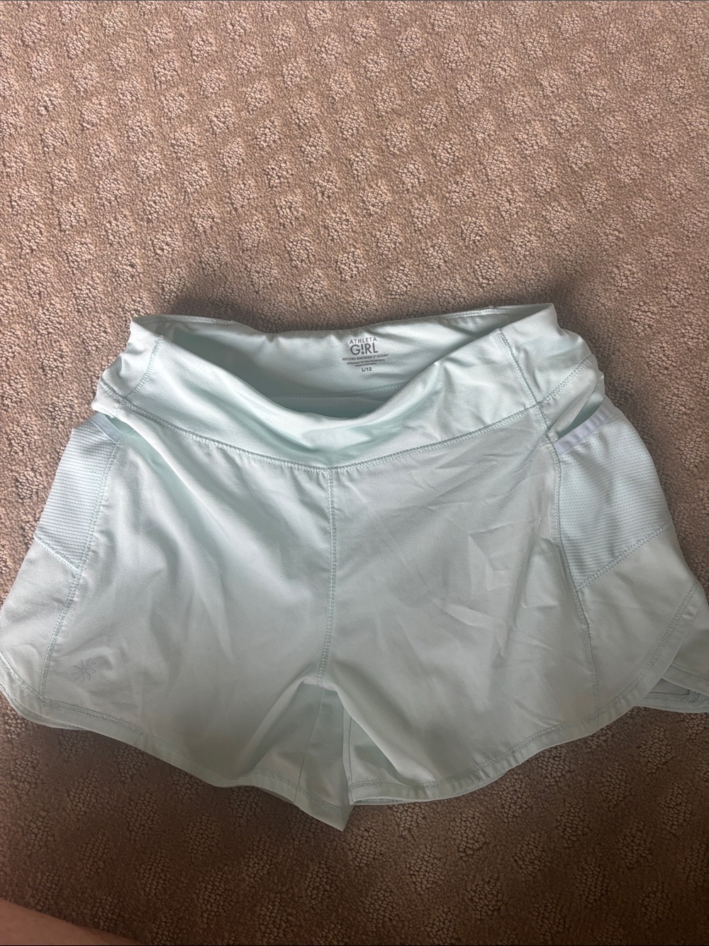 Athleta Girls Mint Green Athletic Shorts